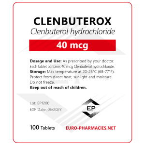 Clenbuterox (Clenbuterol) – 40mcg/tab -100 tab/bag